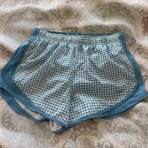 Nike Pants - Nike Tempo Shorts - Blue Gingham